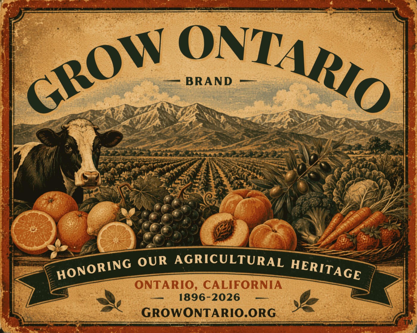 The Grow Ontario BRAND, a crate label image honoring Ontario's Agricultural Heritage